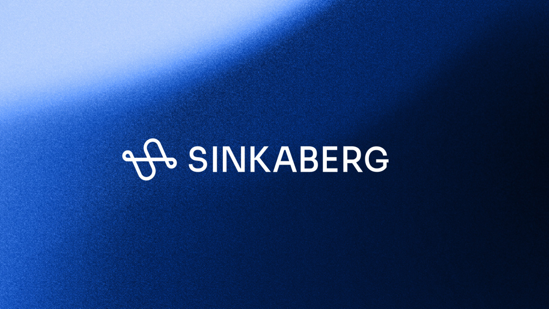 Sinkaberg logo på blå gradient bakgrunn