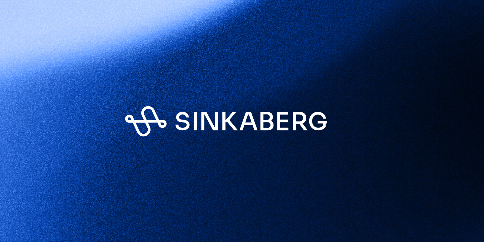 Sinkaberg logo på blå gradient bakgrunn