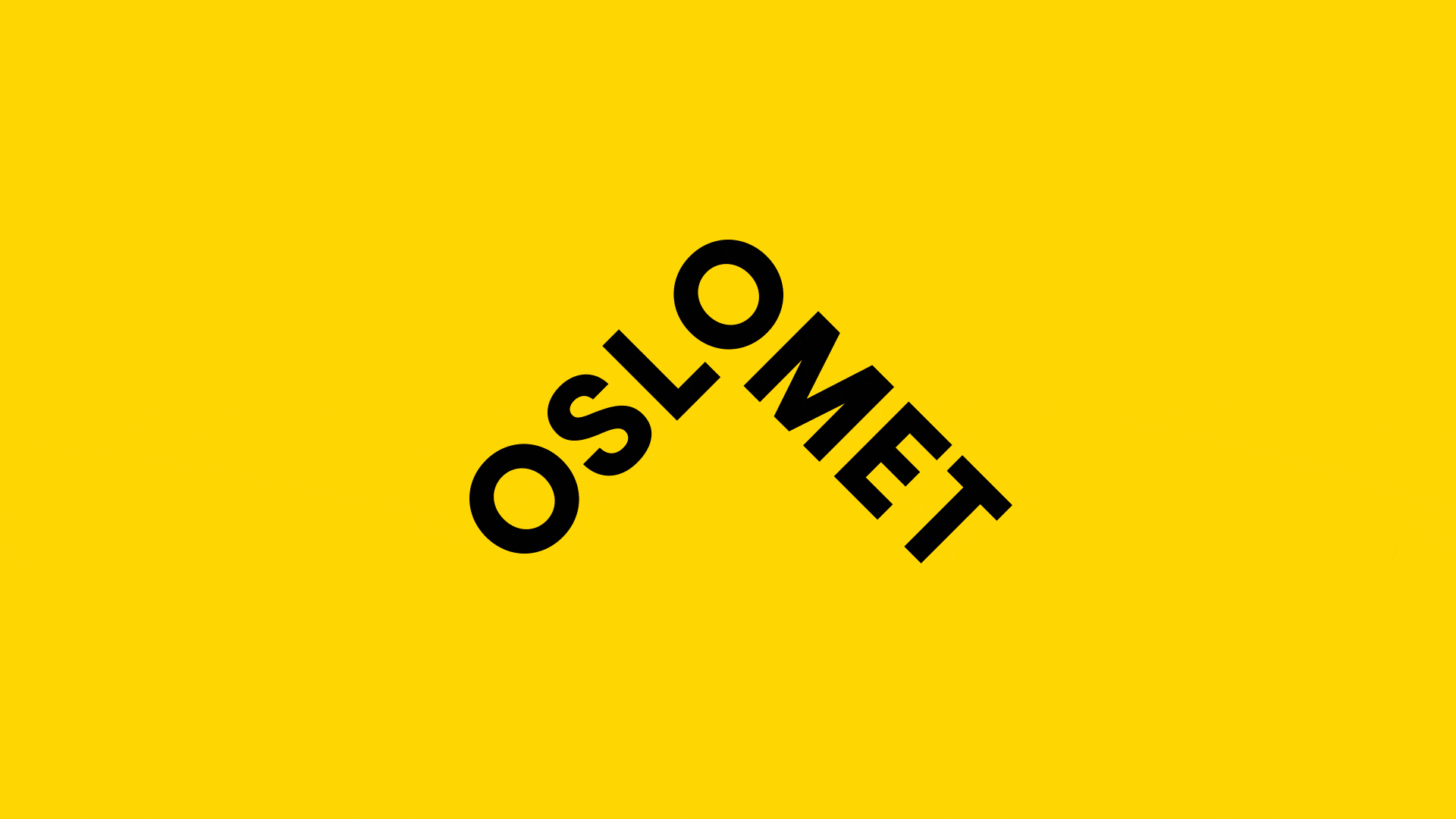 Gif av Oslomet sin logo med ulike kombinasjoner av profilfarger