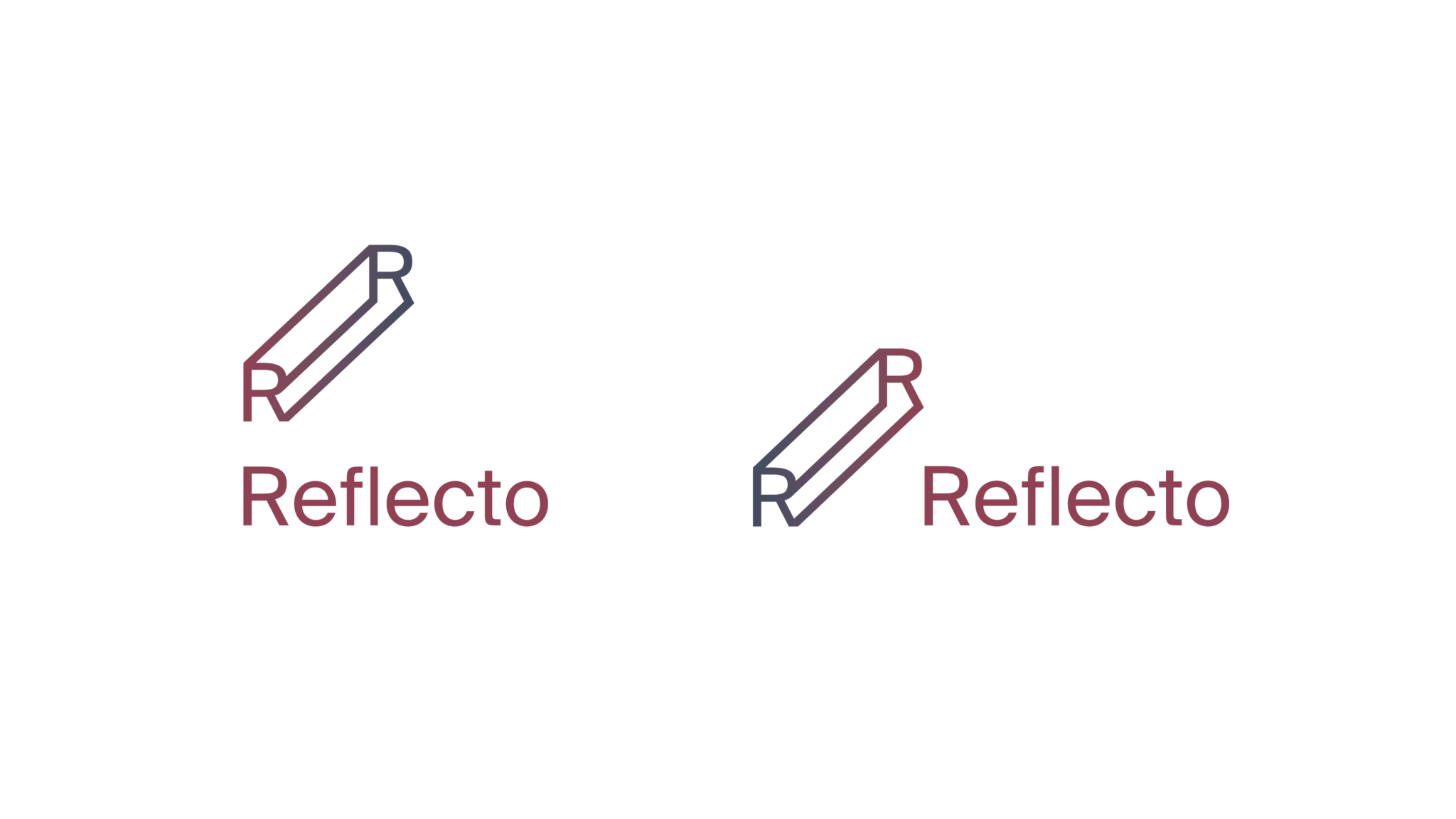 Reflecto logoer, stående og liggende variant